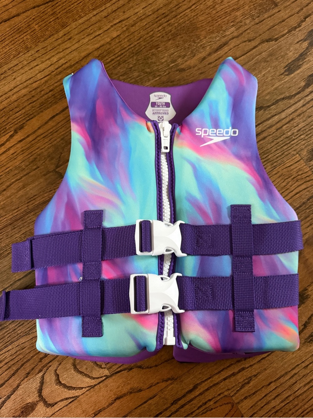 Speedo Kids Purple & Teal Tie-Dye Swim Vest